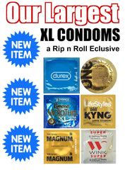 Largest XL condoms assortment