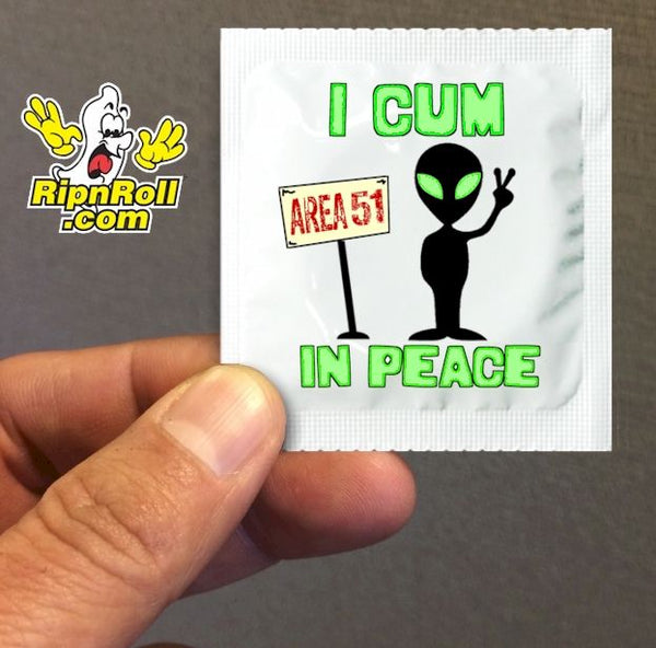 Area 51 Condoms - I Cum in Peace