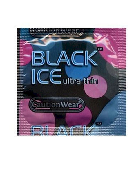 Caution Wear Black Ice Condoms