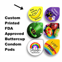custom condom pods buttercup condoms