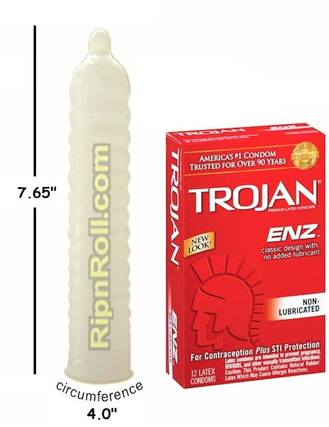 Trojan Non Lubed Condoms - RipnRoll.com