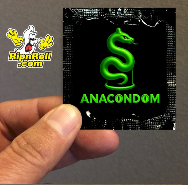 Printed Black Foil with Full Color Anacondom