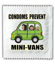 Printed White Foil with Full Color imprint - Mini-Van Condoms
