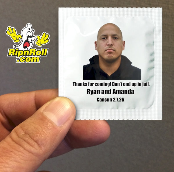 Printed White Foil with Full Color imprint - Ryan and Amanda