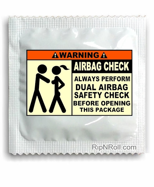 Printed White Foil with Full Color imprint - Airbag Check