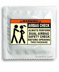 Printed White Foil with Full Color imprint - Airbag Check