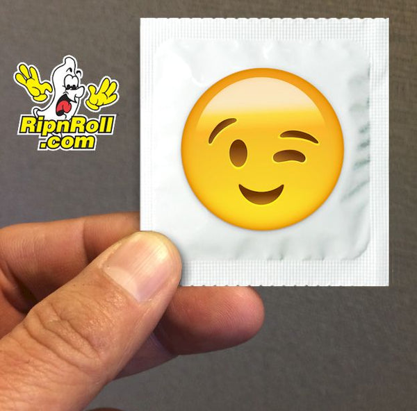 Printed White Foil with Full Color imprint Wink design
