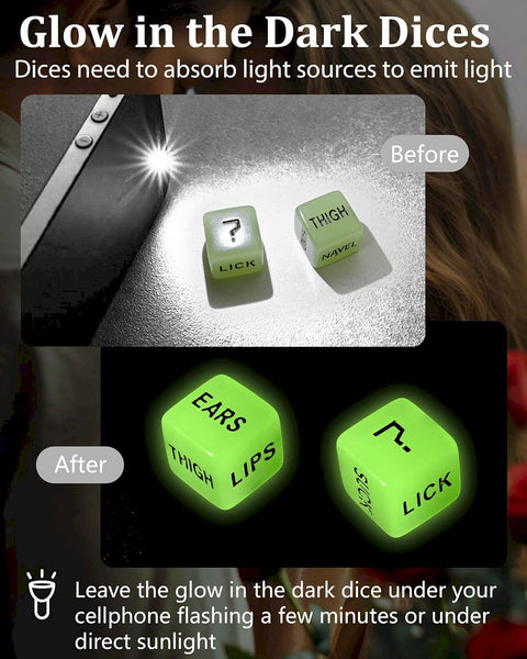 Erotic Glow in the dark Dice