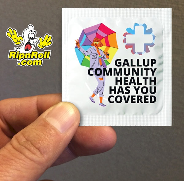 Printed White Foil with Full Color imprint - Gallup Umbrella