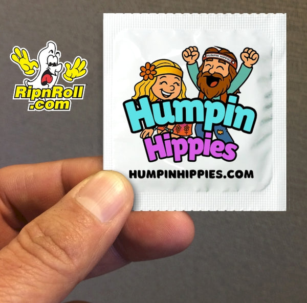 Printed White Foil with Full Color imprint - Humpin Hippies