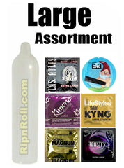 Large condoms assortment