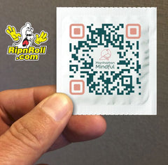 Printed White Foil with Full Color imprint - Mindful (NON-Lubricated
