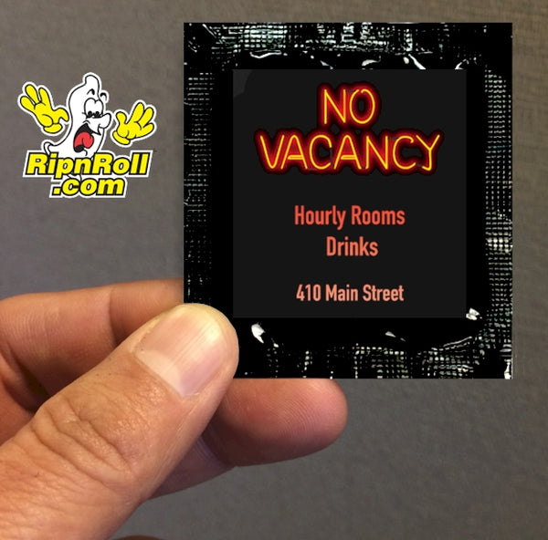 Printed Black Foil with Full Color imprint - No Vacancy