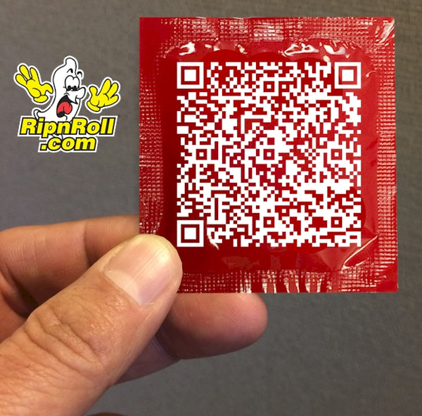 Printed Black Foil with Full Color imprint - QR code Maria