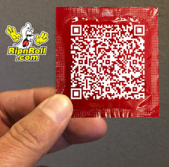 Printed Black Foil with Full Color imprint - QR code Maria