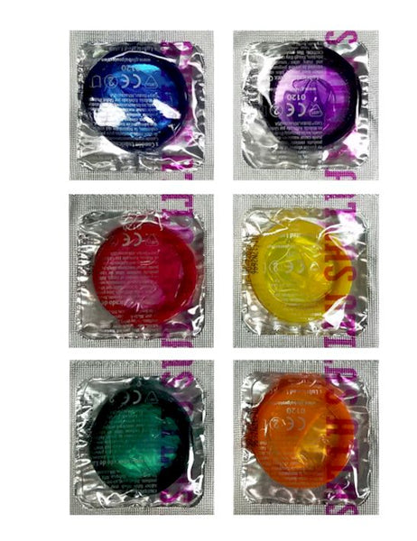 Atlas Rainbow Colored condoms colors