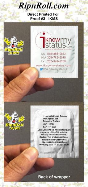 IKMS -  Printed White Foil with Full Color imprint