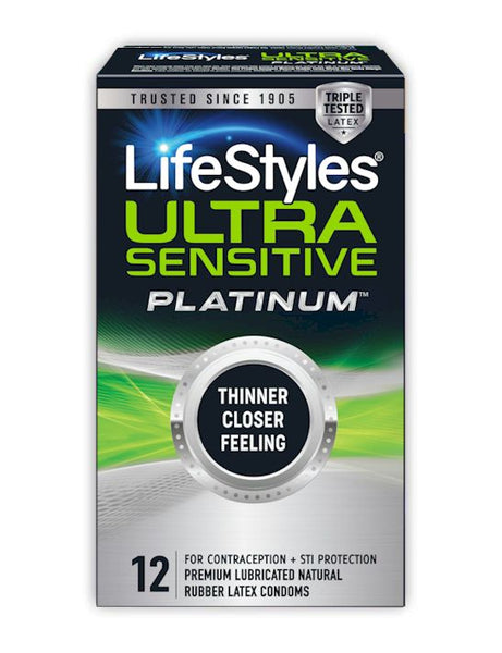 Lifestyles Platinum Condoms - NEW Ultra Sensitive Platinum