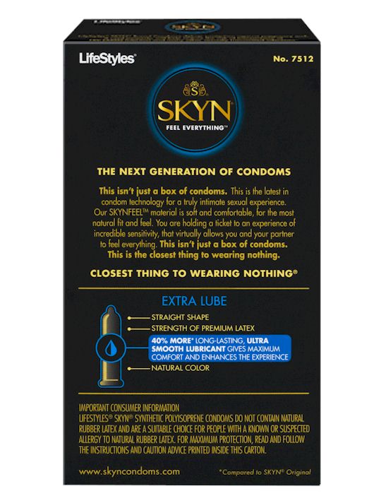 Lifestyles Skyn Extra Lube Condoms - Buy Online, Free Shipping Lifestyles Skyn Extra Lube Condoms - Buy Online, Free Shipping
