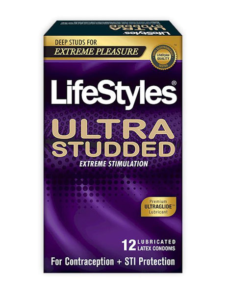 Lifestyles Ultra Studded condoms box - front