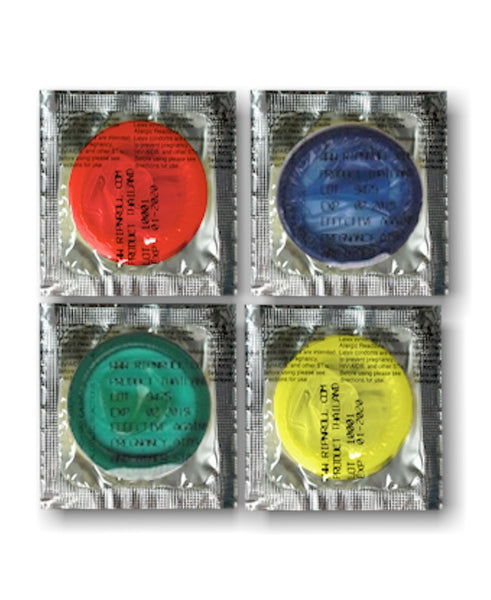 back of condom wrapper - camo condom