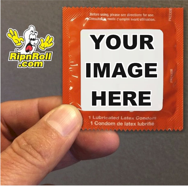 custom printed label condoms - full color printing