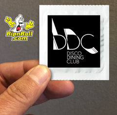 Printed White Foil with Full Color imprint - Disco Dining Club