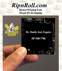 Printed Black Foil with Full Color imprint - Dr Daddy