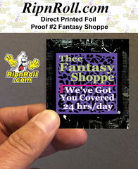 Printed Black Foil with Full Color imprint - Thee Fantasy Shoppe #2