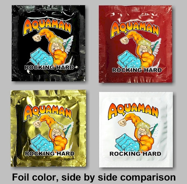 custom condom foil options