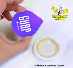 Printed buttercup condom with Full Color imprint - GUAP