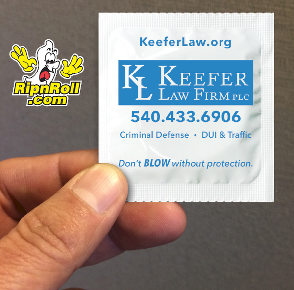 Printed White Foil with Full Color imprint - Keefer Law