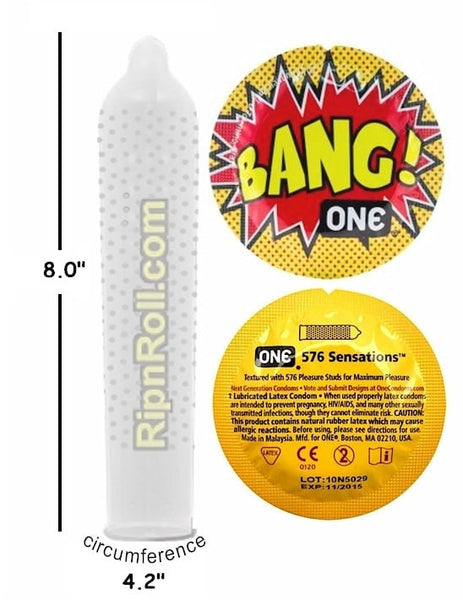 ONE 576 Sensations, Studded condoms - RipnRoll.com