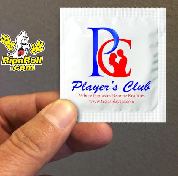 Players Club - Printed Foil condoms with Full Color imprint