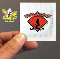 Printed White Foil with Full Color imprint - Papa Woody Red
