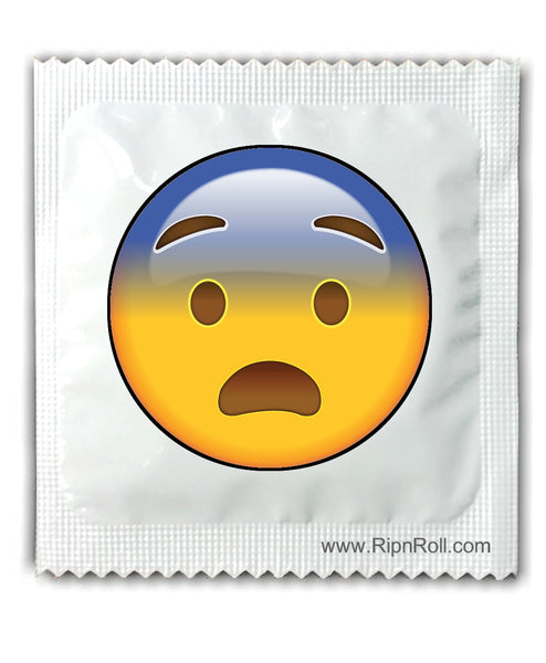 Scared emoji condoms