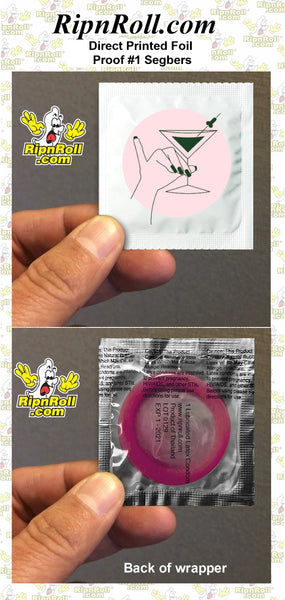 Printed White Foil with Full Color imprint - Pink Condoms - Segbers