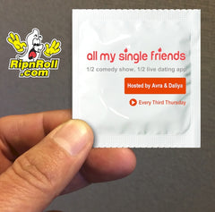 Single friends - Direct Printed Foil condoms with Full Color imprint