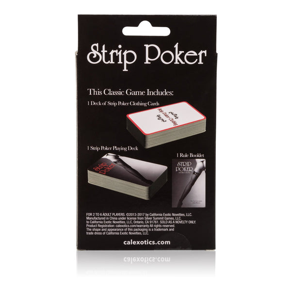 Strip poker card game