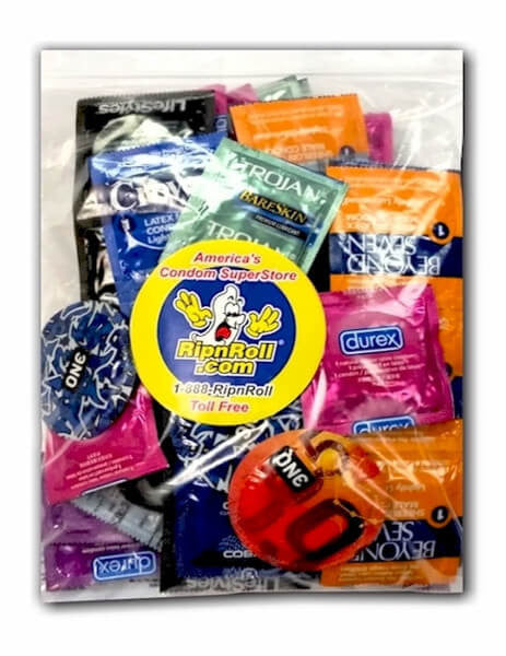 Super Mighty Mix 100 - Assorted Condoms from RipnRoll.com