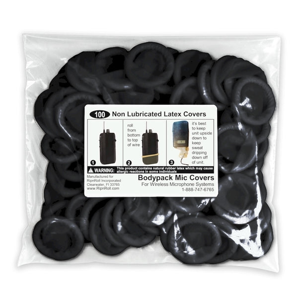 disposable wireless mic covers - black