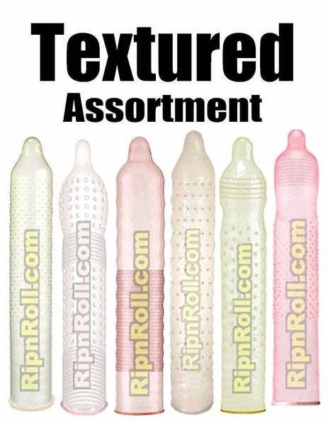 Ribbed and Studded Textured condoms Assortment - RipnRoll.com