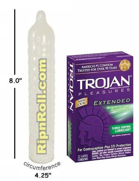 Trojan Extended Pleasures Condoms - RipnRoll