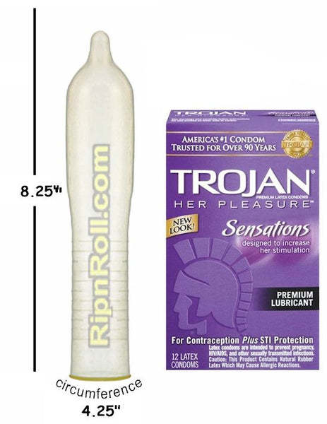 Trojan Her Pleasure Sensations Condoms - RipnRoll