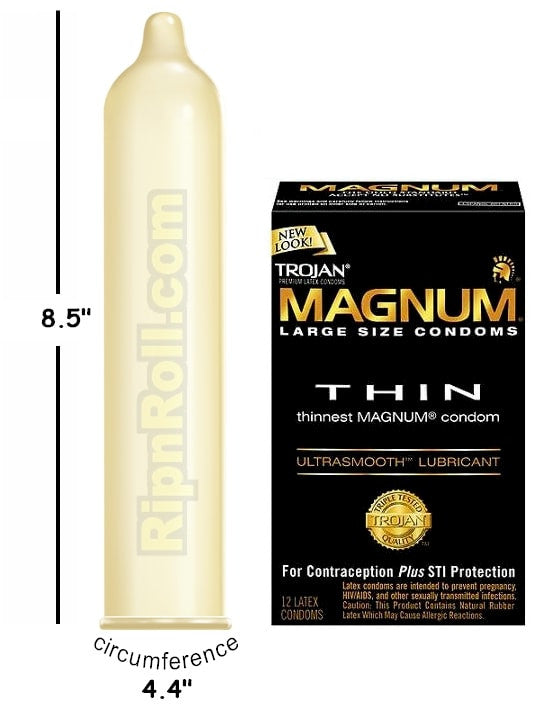Trojan Magnum THIN Lubricated, Large condoms - RipNRoll Condoms