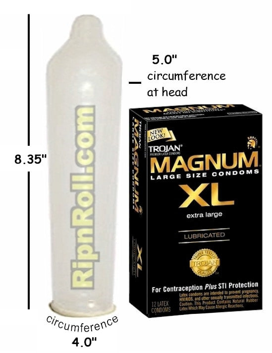 Trojan Magnum XL Lubricated Larger condoms - Magnum Condoms
