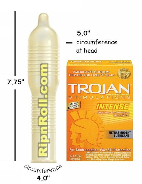 Trojan Stimulations Intense Ribbed Condoms - RipnRoll