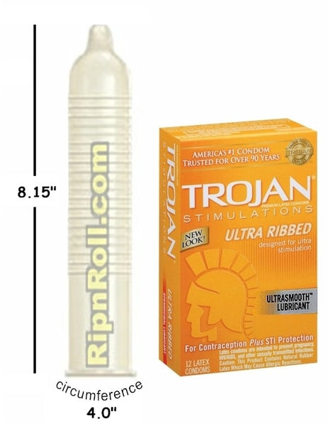 Extra Ribbed Trojam Trojan Ribbed Condoms - RipNRoll