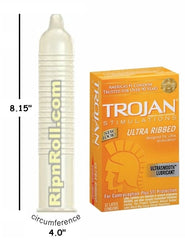 Trojan Ribbed Condoms - RipnRoll.com