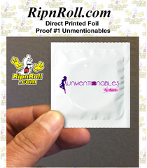 Unmentionables - Printed White Foil with Full Color imprint
